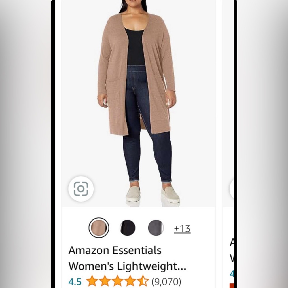 New Amazon Essentials Women's Lightweight Longer Length Cardigan Sweater XXL